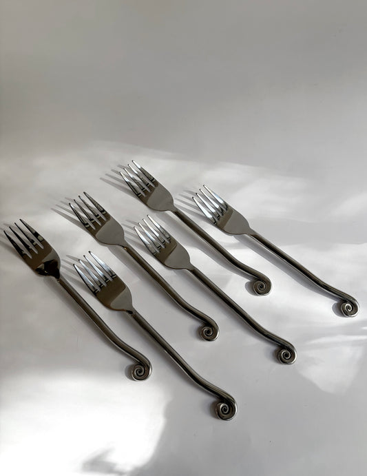 Vintage 1970s INOX Stainless Steel Flatware Set – 12 Piece