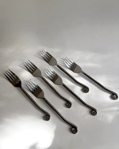 Vintage 1970s INOX Stainless Steel Flatware Set – 12 Piece