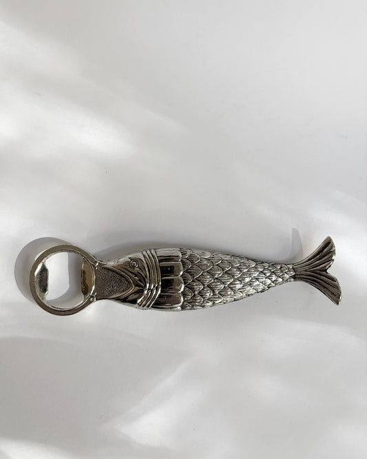 Vintage 1960s Fish-Shaped Metal Bottle Opener