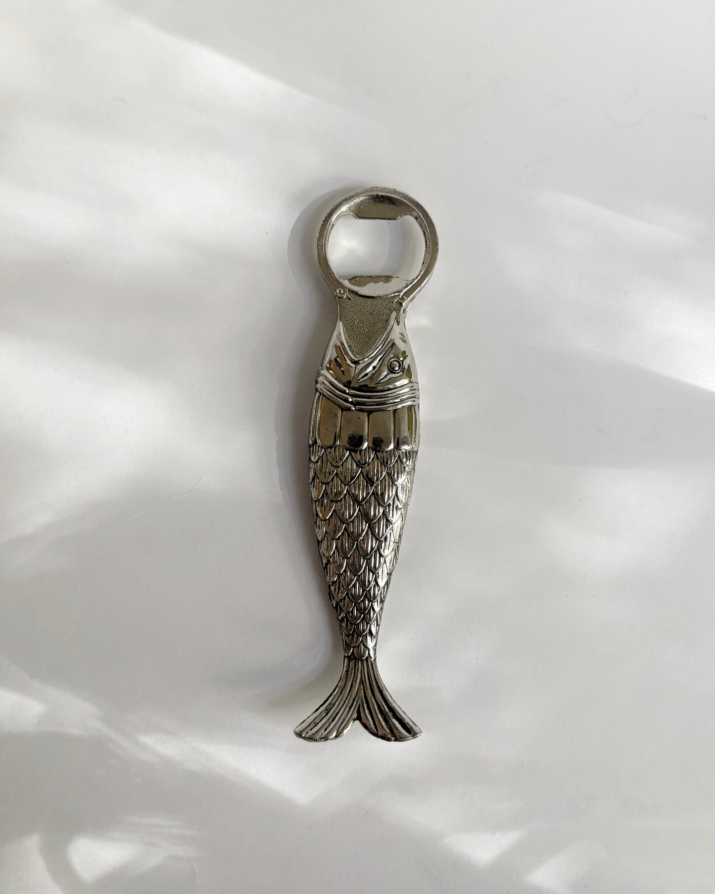 Vintage 1960s Fish-Shaped Metal Bottle Opener