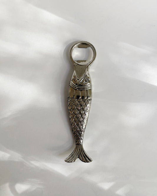 Vintage 1960s Fish-Shaped Metal Bottle Opener