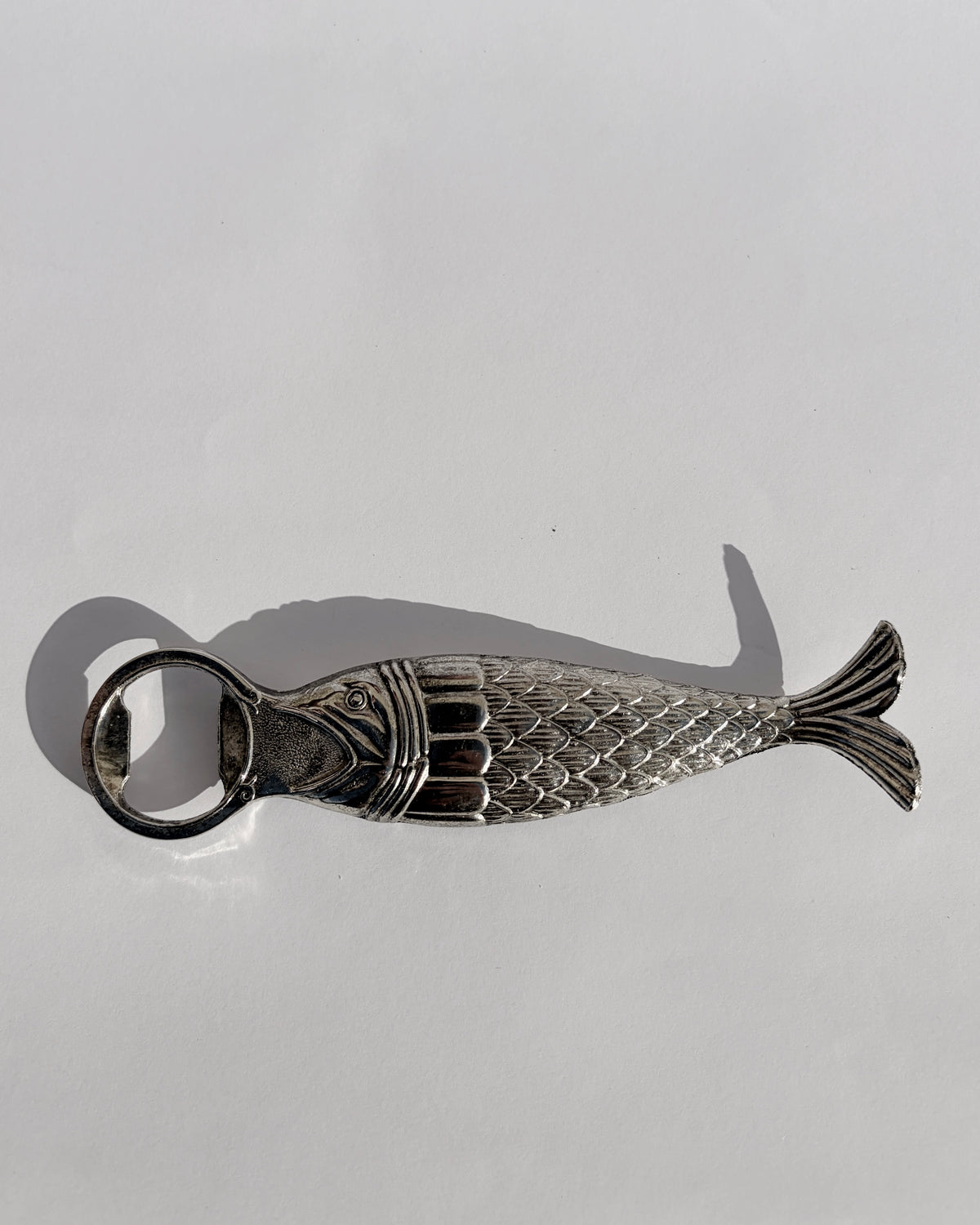 Vintage 1960s Fish-Shaped Metal Bottle Opener