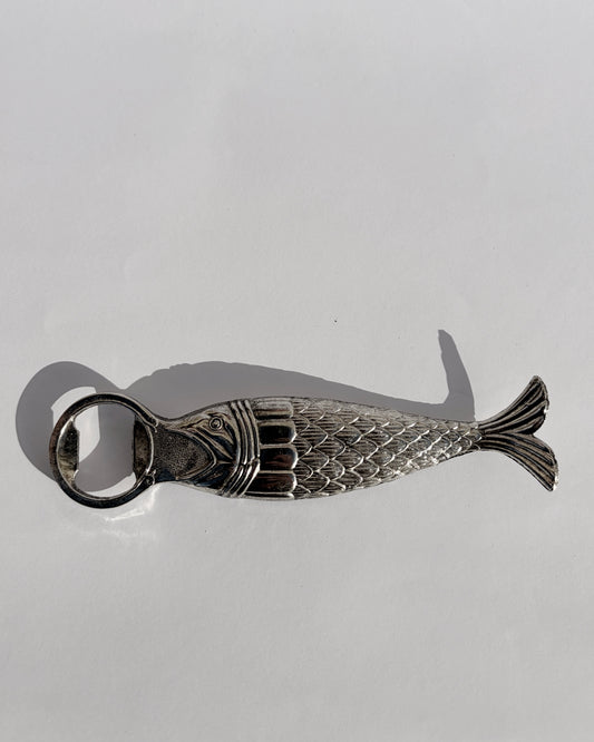 Vintage 1960s Fish-Shaped Metal Bottle Opener