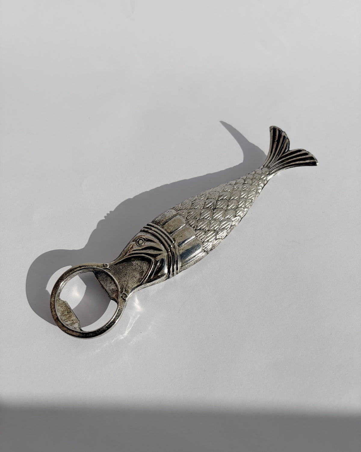 Vintage 1960s Fish-Shaped Metal Bottle Opener