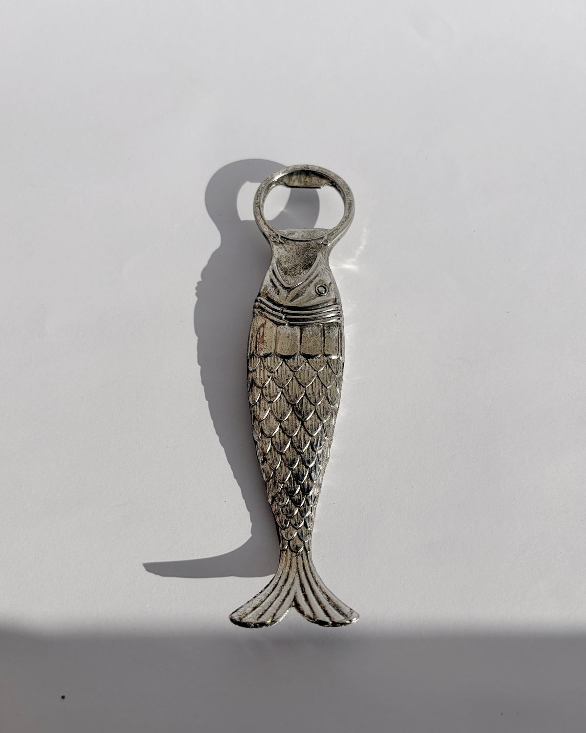 Vintage 1960s Fish-Shaped Metal Bottle Opener