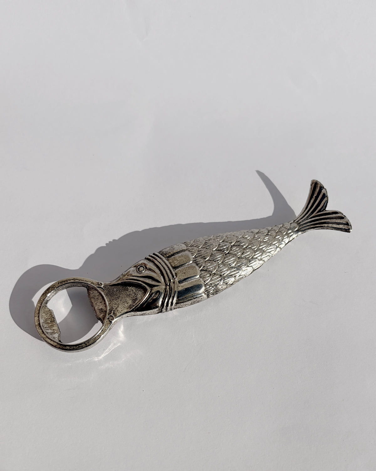 Vintage 1960s Fish-Shaped Metal Bottle Opener