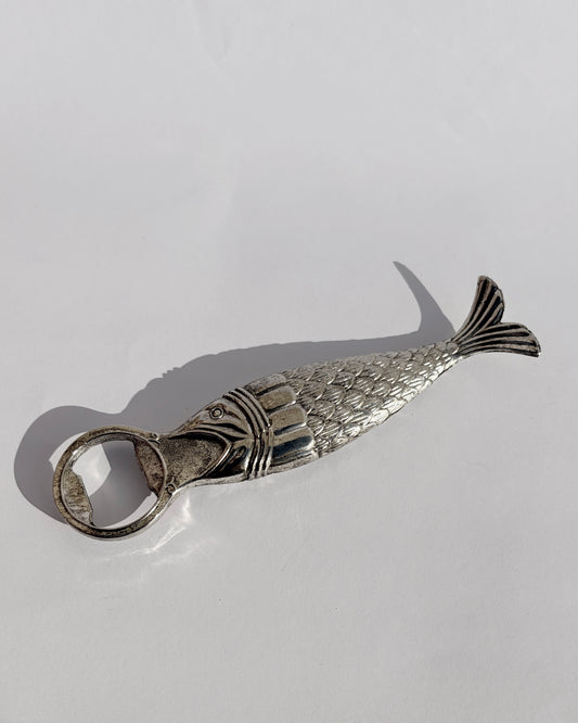 Vintage 1960s Fish-Shaped Metal Bottle Opener