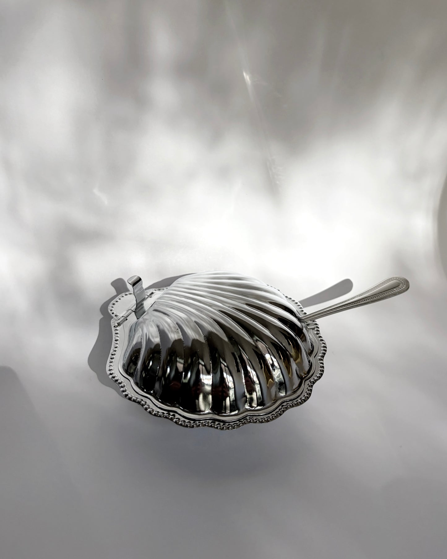 Vintage 1960s Sculptural Shell Butter Dish