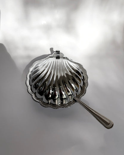 Vintage 1960s Sculptural Shell Butter Dish