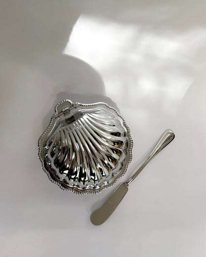 Vintage 1960s Sculptural Shell Butter Dish