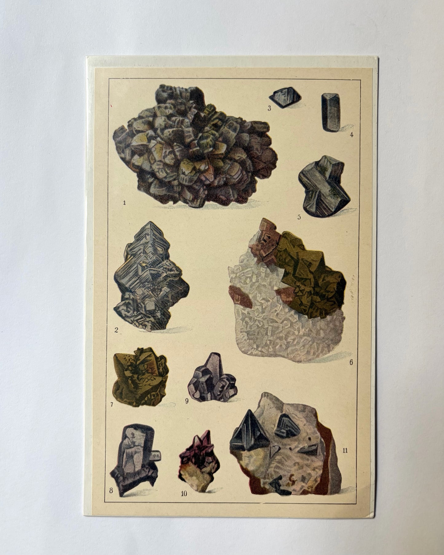 Antique 1926 Mineral Lithograph Print