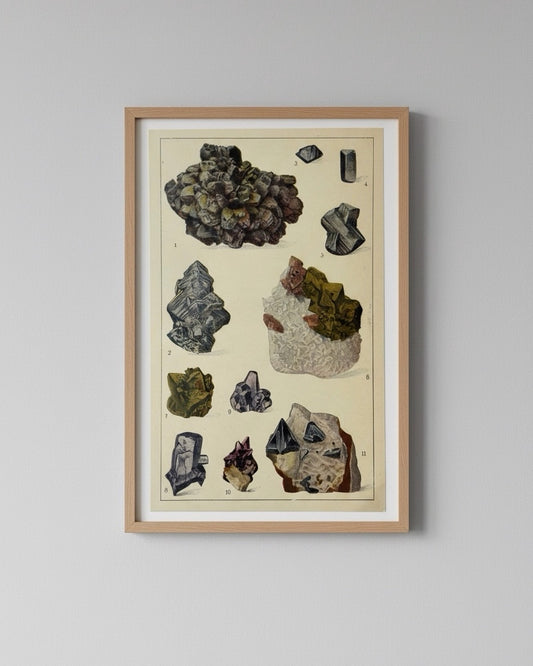Antique 1926 Mineral Lithograph Print
