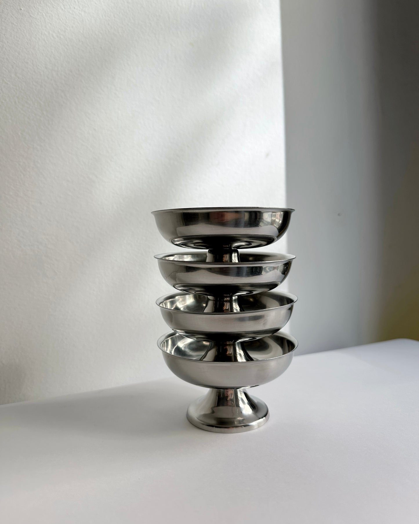 Vintage Stainless Steel Dessert Cups – Set of 4