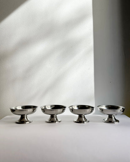 Vintage Stainless Steel Dessert Cups – Set of 4