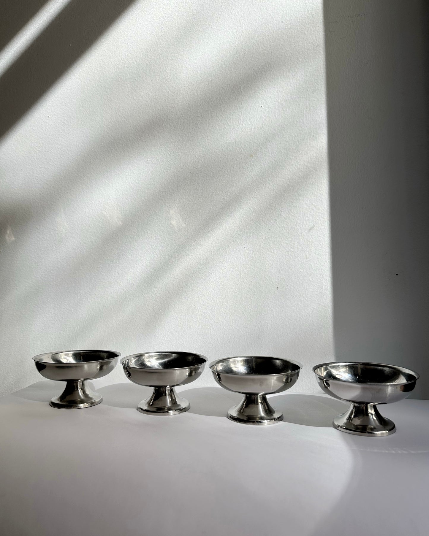 Vintage Stainless Steel Dessert Cups – Set of 4