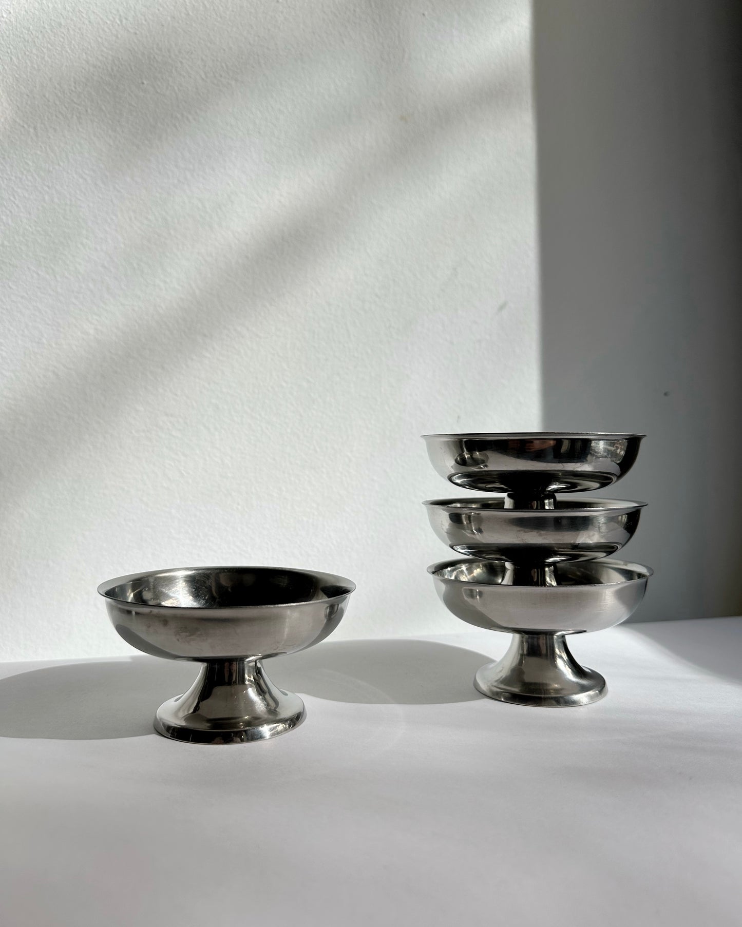 Vintage Stainless Steel Dessert Cups – Set of 4