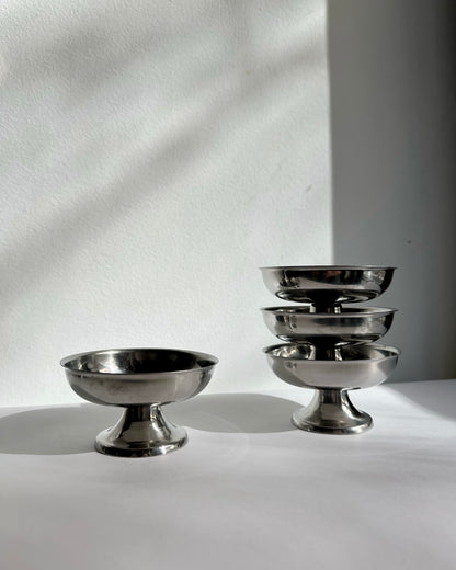 Vintage Stainless Steel Dessert Cups – Set of 4