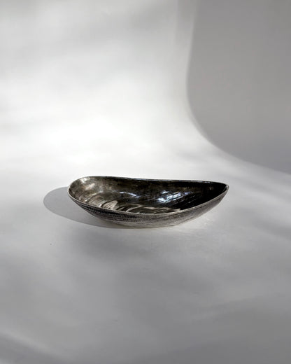 Vintage 1970s Silver Plated Mussel Shell Vide Poche