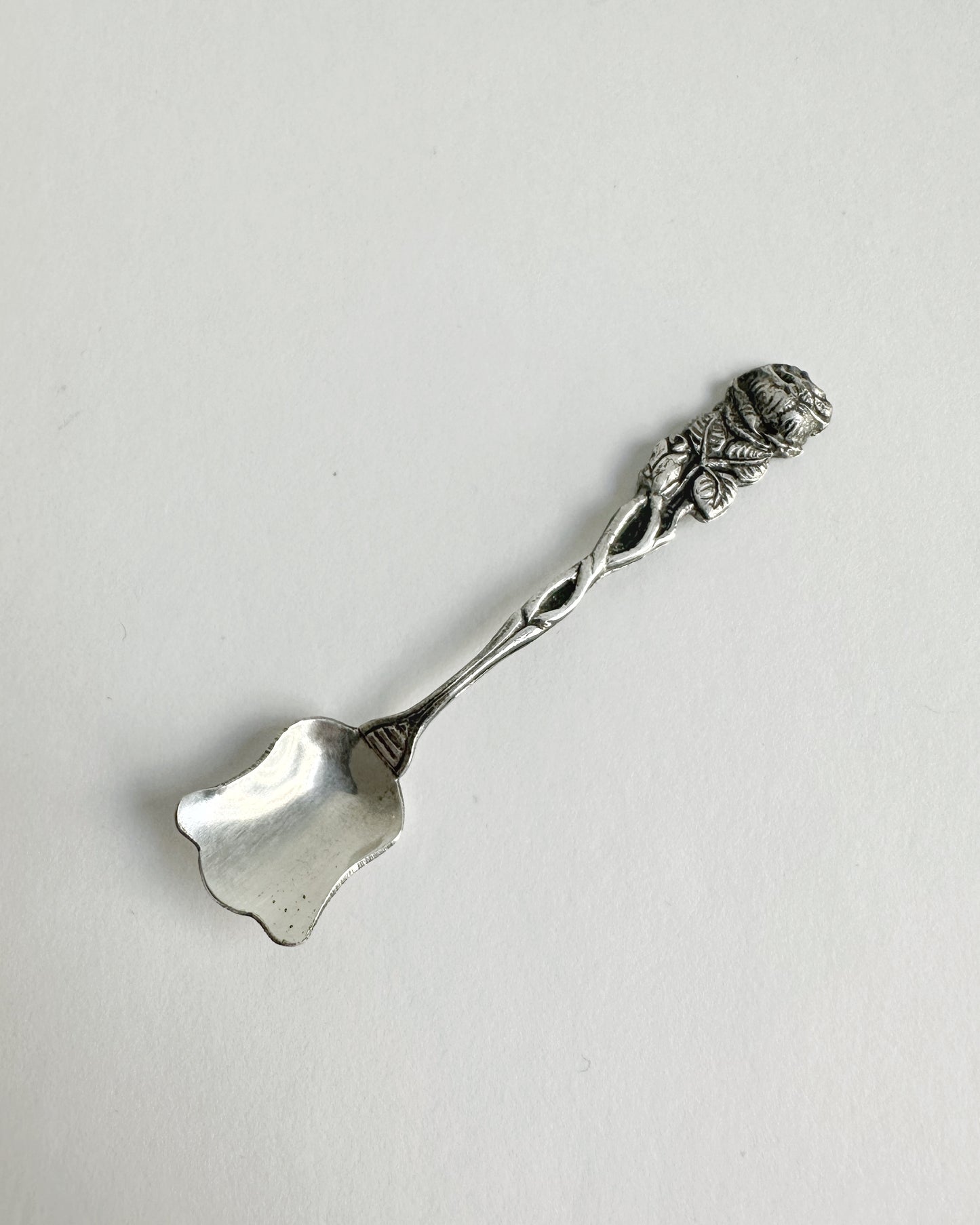Vintage 1960s Silver Plated Swan Salt Cellar with Spoon