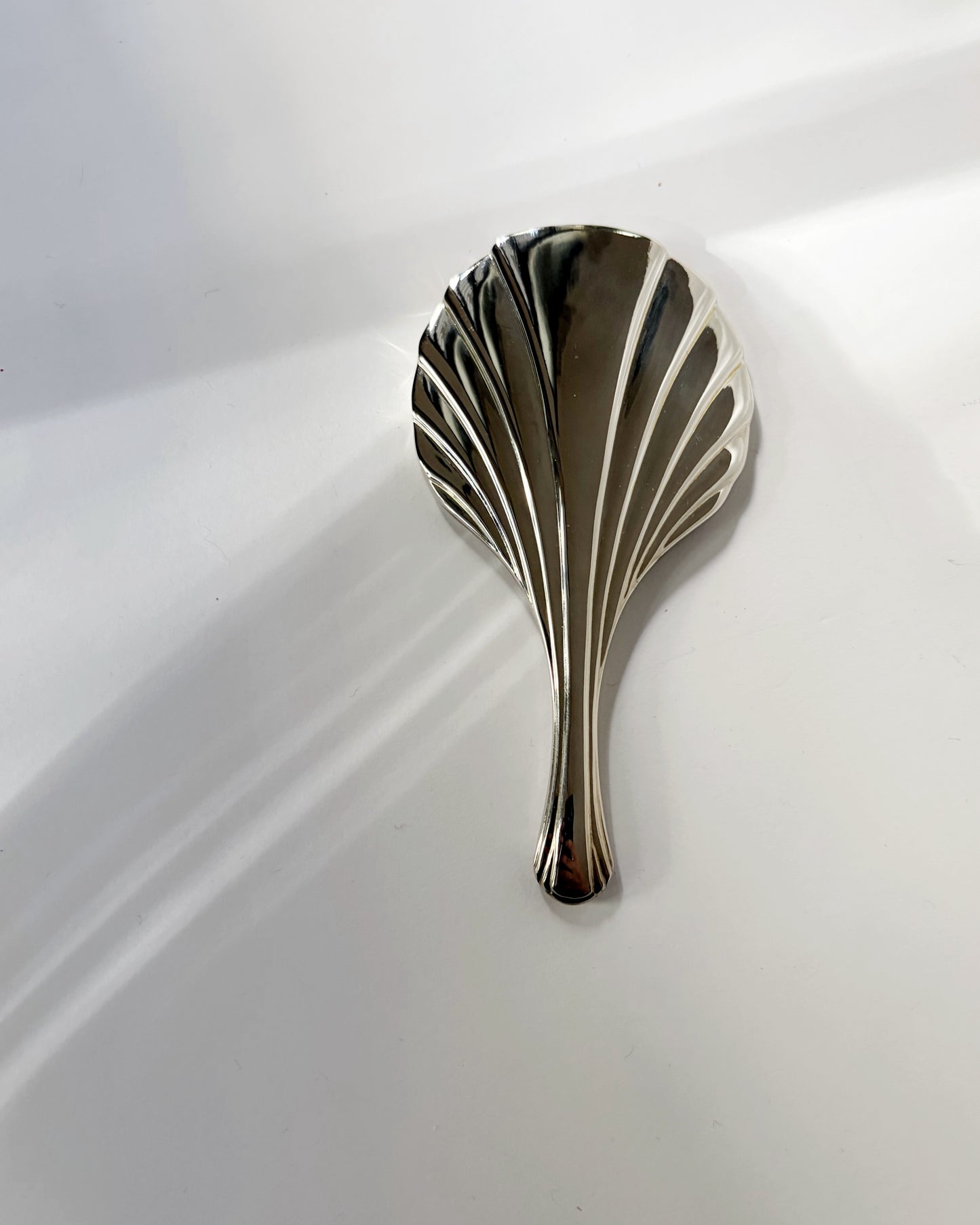 Vintage 1970s Silver Plated Art Deco Style Hand Mirror