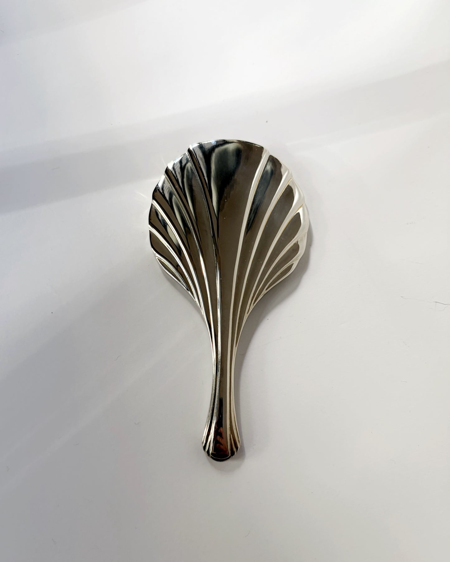 Vintage 1970s Silver Plated Art Deco Style Hand Mirror