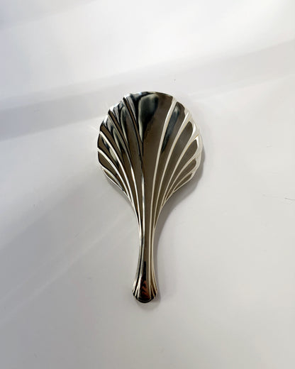 Vintage 1970s Silver Plated Art Deco Style Hand Mirror