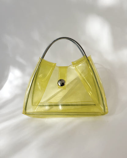 Vintage 1980s Neon Yellow Jelly Mini Bag