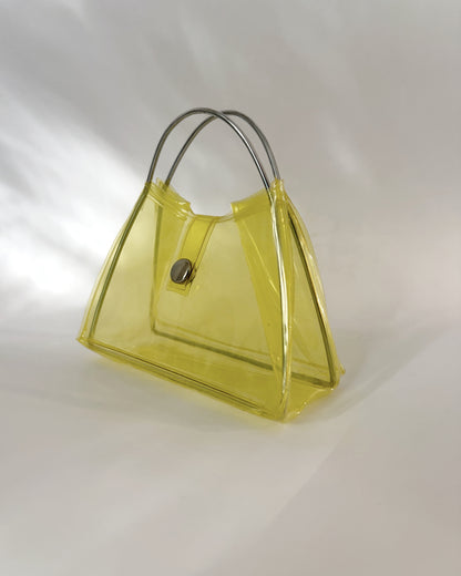 Vintage 1980s Neon Yellow Jelly Mini Bag