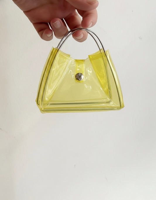 Vintage 1980s Neon Yellow Jelly Mini Bag