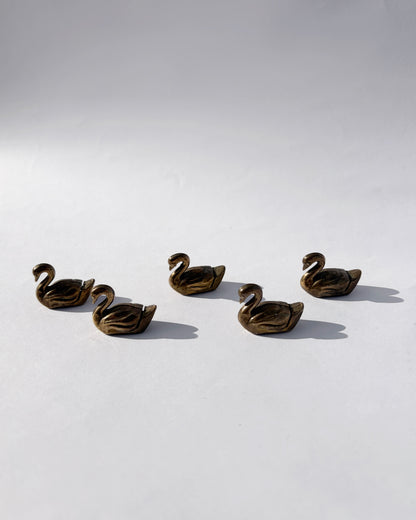 Vintage Mid-Century Swan Place Card Holders – Set of 5