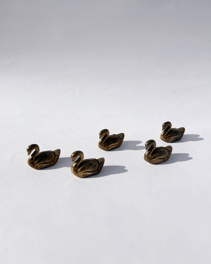 Vintage Mid-Century Swan Place Card Holders – Set of 5
