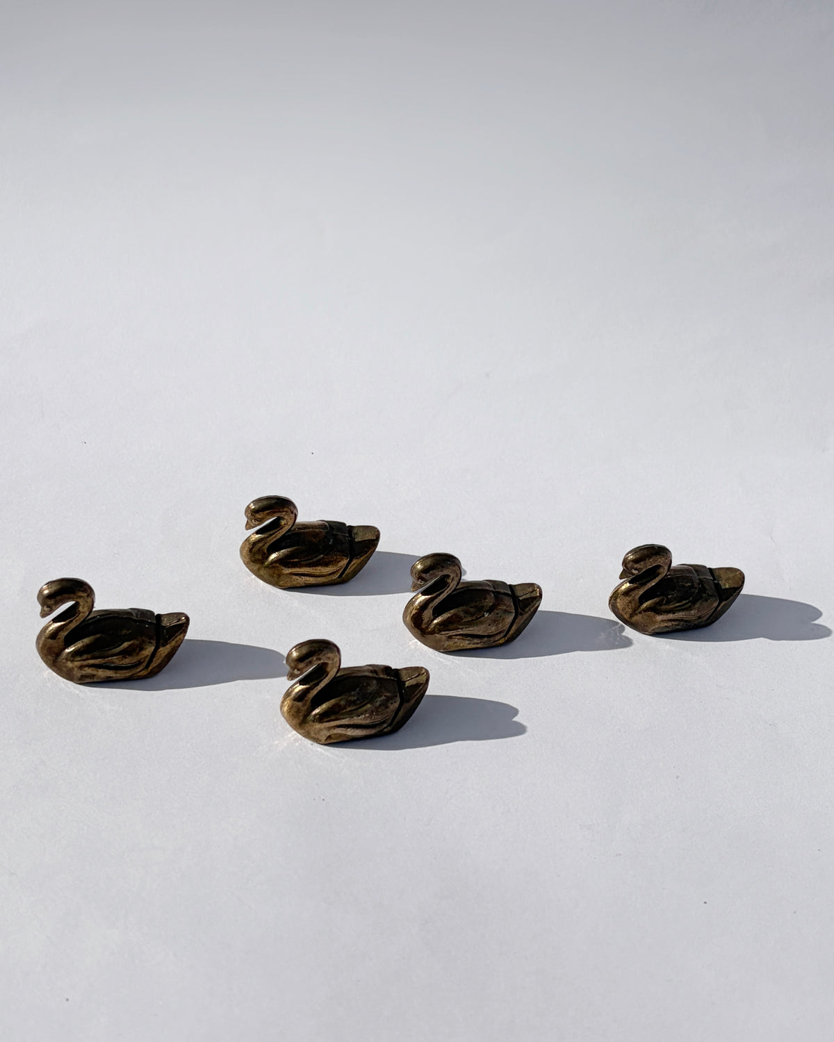 Vintage Mid-Century Swan Place Card Holders – Set of 5