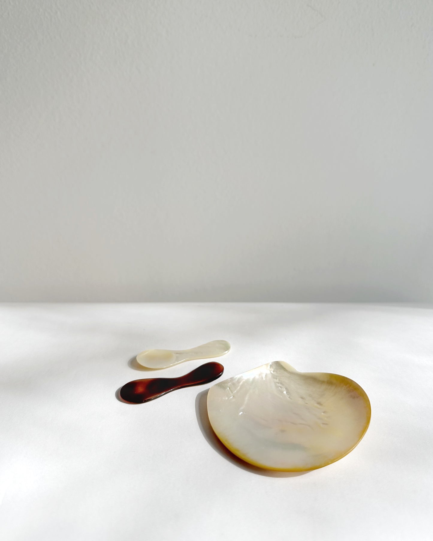 Vintage 1970s Mother of Pearl Caviar Serving Set