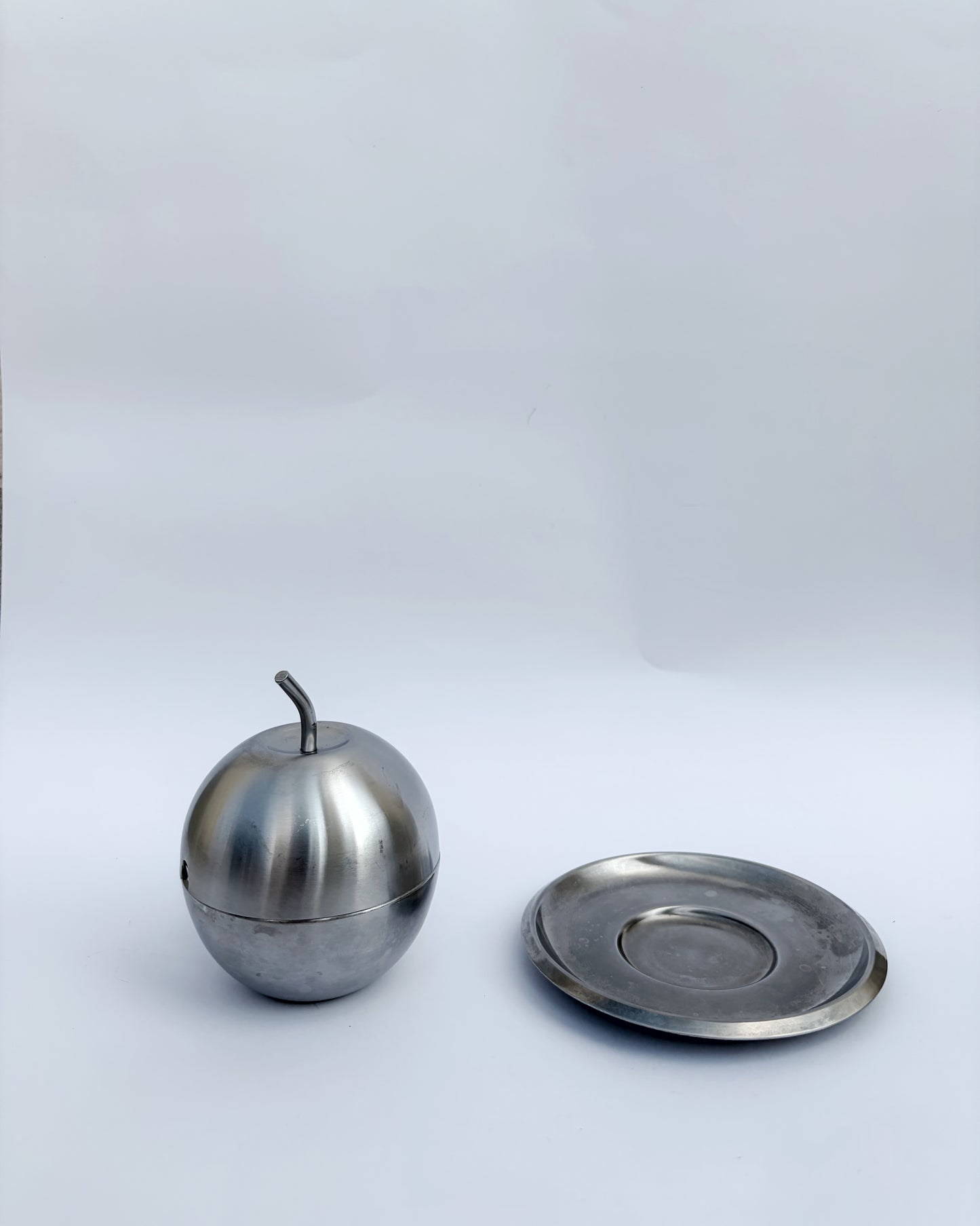 Vintage 1970s Morinox Apple Shaped Sugar Bowl
