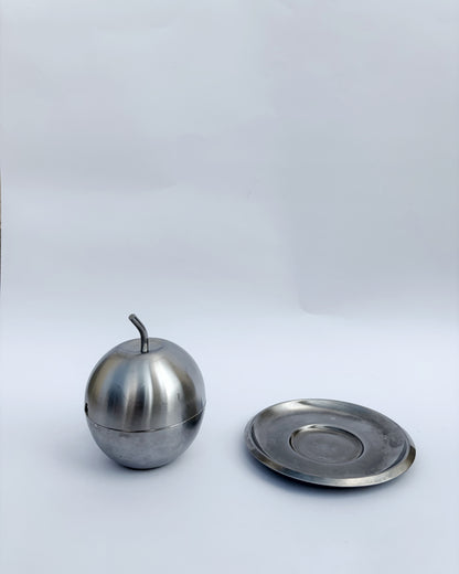 Vintage 1970s Morinox Apple Shaped Sugar Bowl