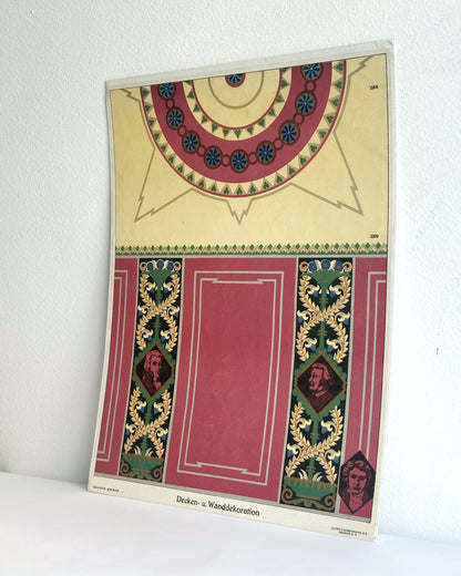 Antique 1920s German Art Deco Decorative Design Plate