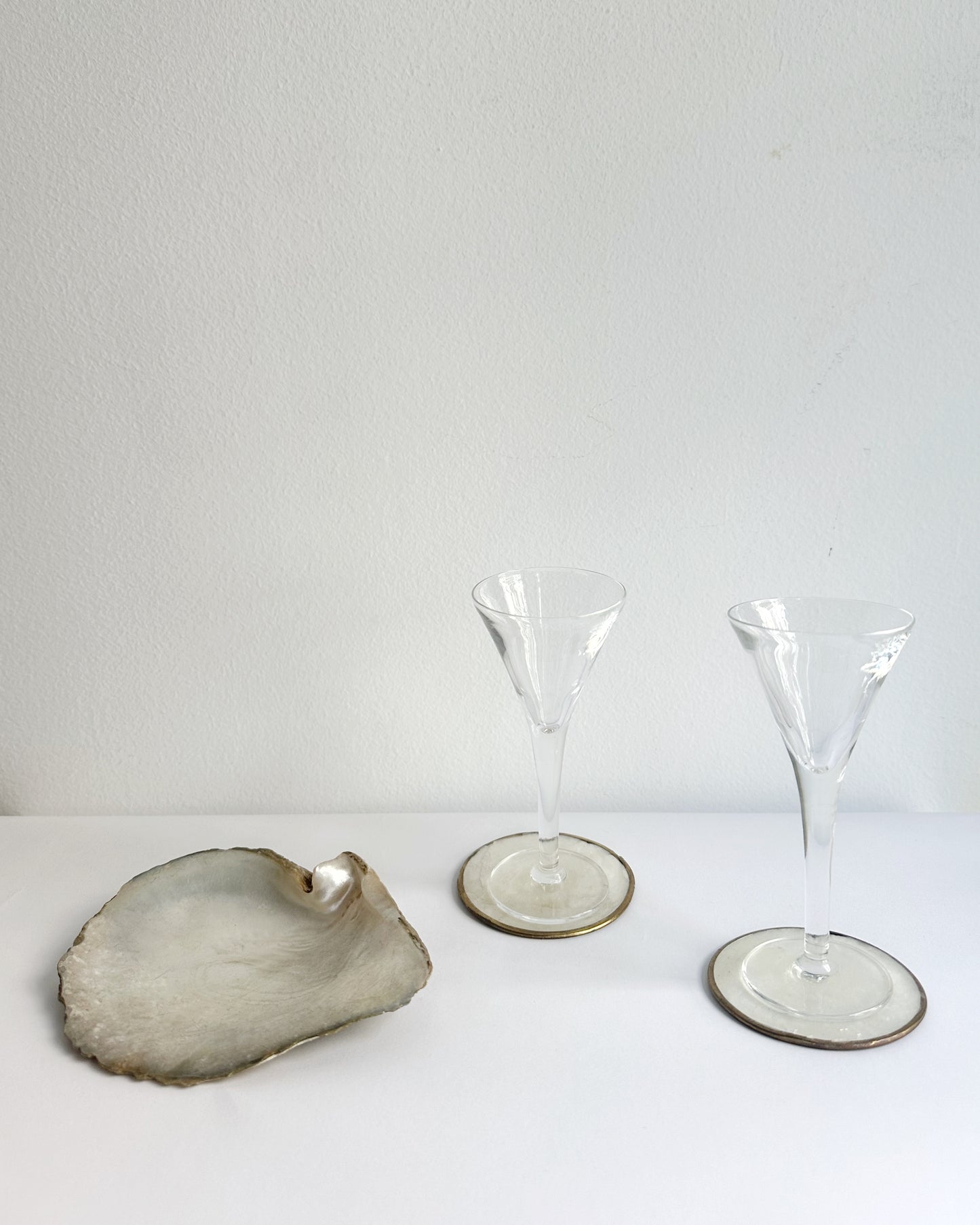 Vintage 1970s Mother of Pearl Coasters Set of 6