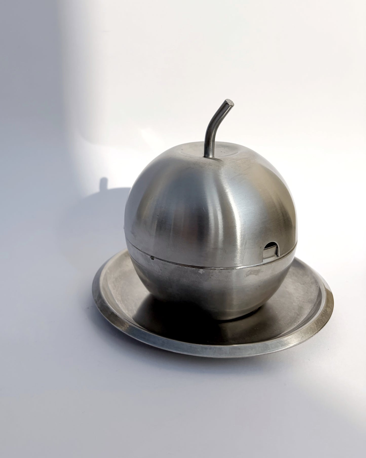 Vintage 1970s Morinox Apple Shaped Sugar Bowl