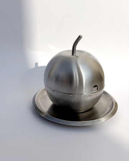 Vintage 1970s Morinox Apple Shaped Sugar Bowl