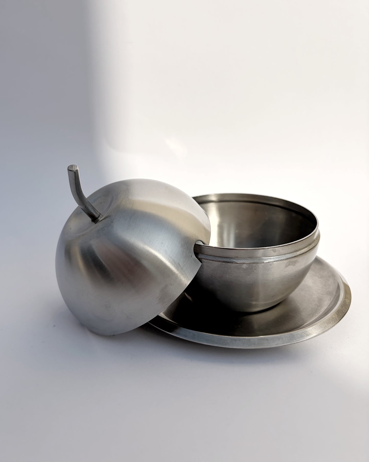 Vintage 1970s Morinox Apple Shaped Sugar Bowl