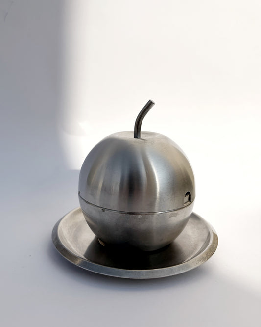 Vintage 1970s Morinox Apple Shaped Sugar Bowl