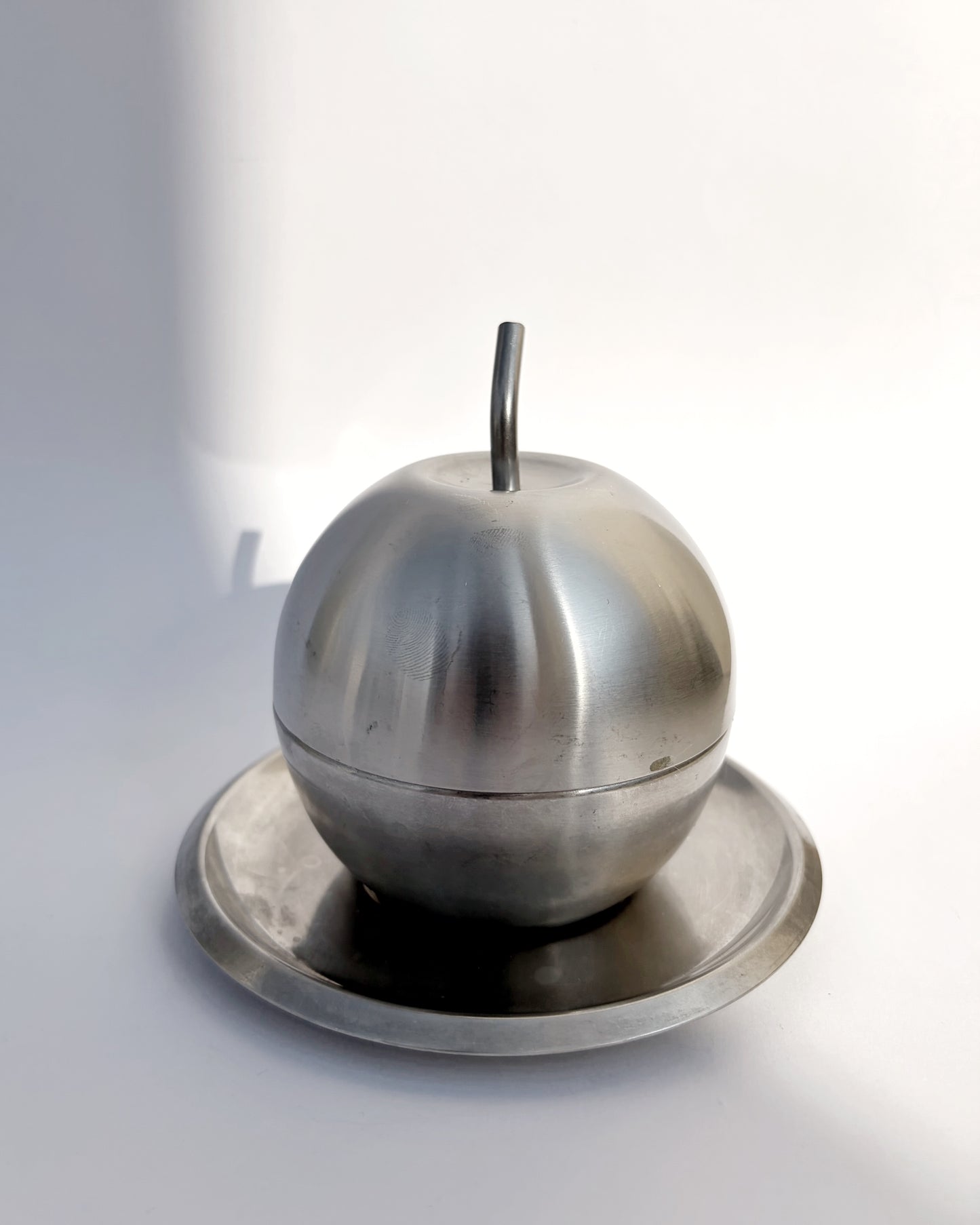Vintage 1970s Morinox Apple Shaped Sugar Bowl