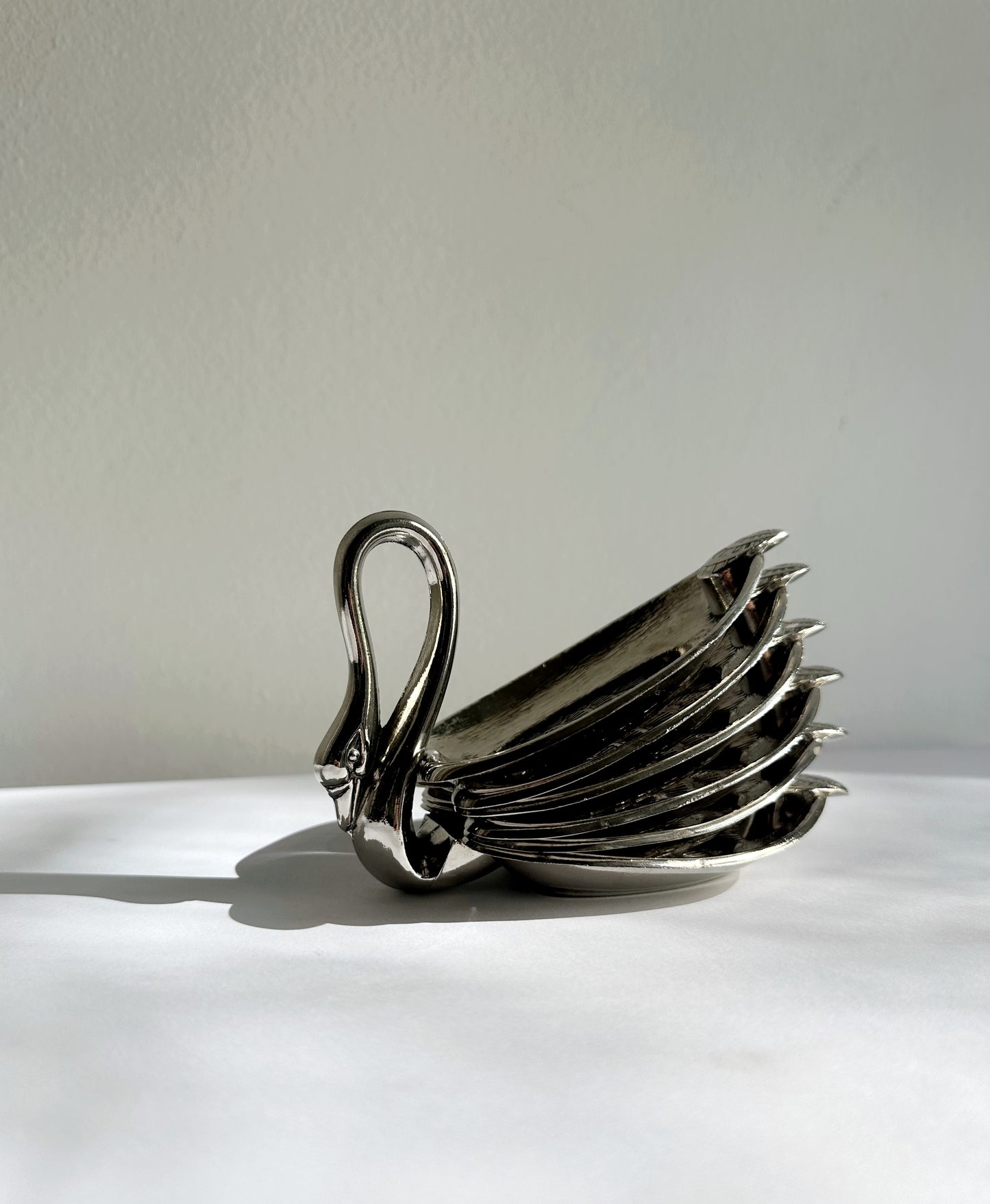 Vintage 1960s–70s Silver Plated Swan Serving Set – Rare Set of 6