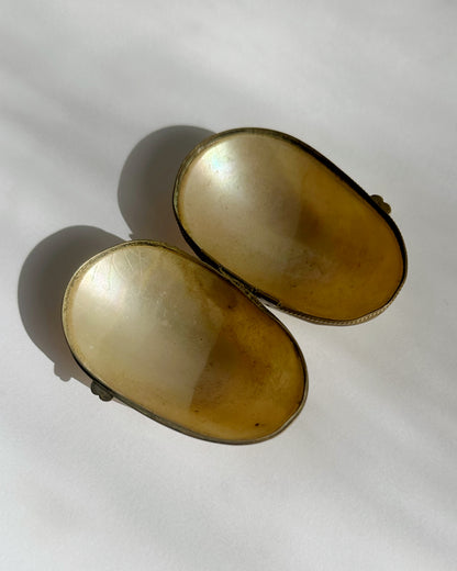 Antique Natural Mother of Pearl Shell Box c.1900