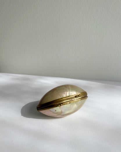 Antique Natural Mother of Pearl Shell Box c.1900