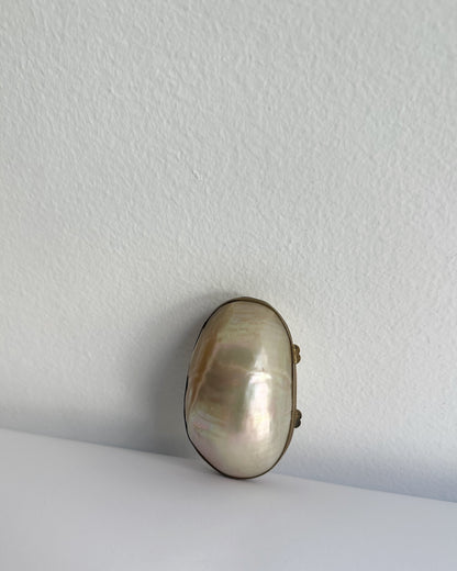 Antique Natural Mother of Pearl Shell Box c.1900