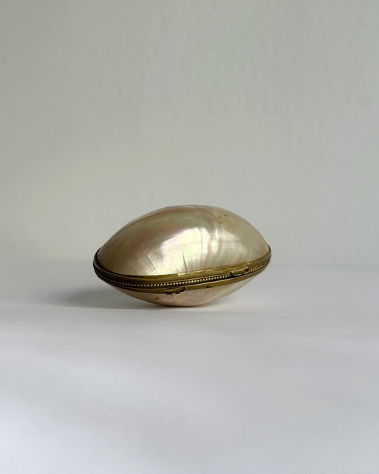 Antique Natural Mother of Pearl Shell Box c.1900