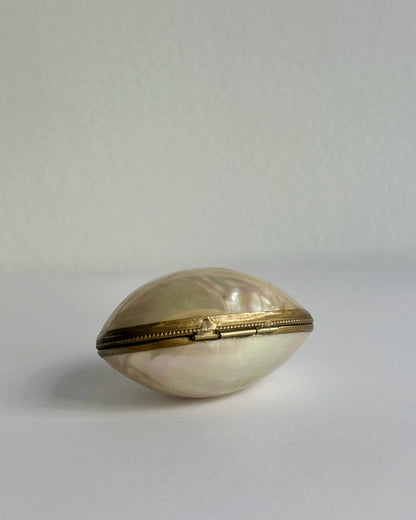 Antique Natural Mother of Pearl Shell Box c.1900