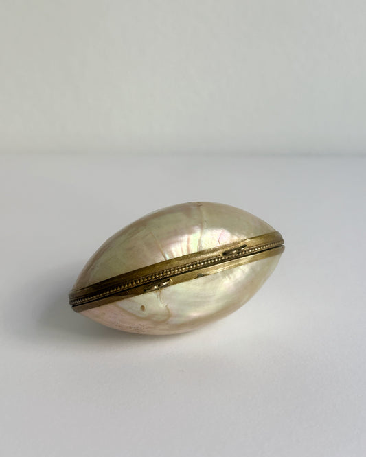Antique Natural Mother of Pearl Shell Box c.1900