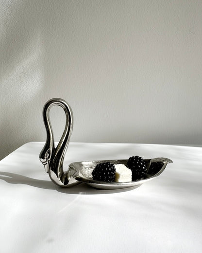 Vintage 1960s–70s Silver Plated Swan Serving Set – Rare Set of 6